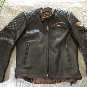 Men’s Leather Motorcycle Jacket SIZE 42